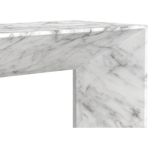 Nomad Marble Look / White Outdoor Bench